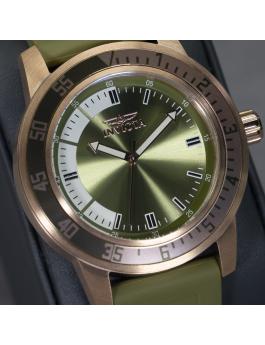 Invicta Specialty 35685 Zegarek Męski - Mechanizm Kwarcowy - Stal Nierdzewna z Zieloną Tarcza - 45 mm