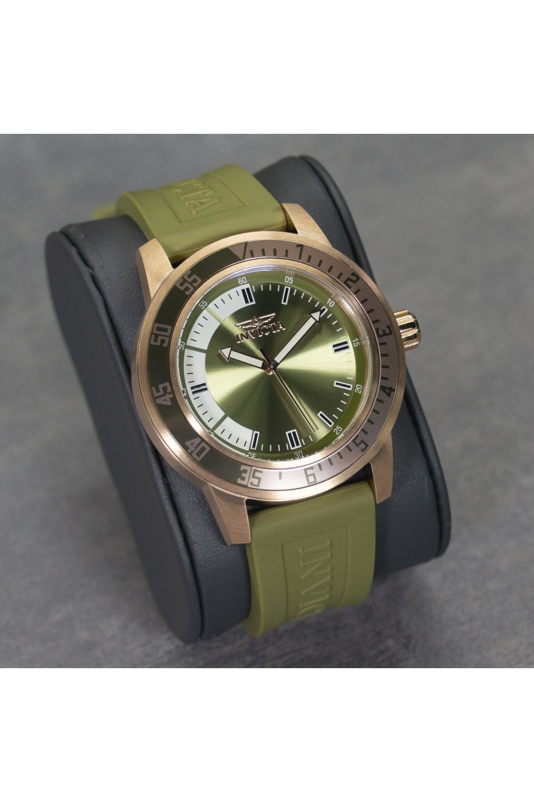 Invicta Specialty 35685 Zegarek Męski - Mechanizm Kwarcowy - Stal Nierdzewna z Zieloną Tarcza - 45 mm