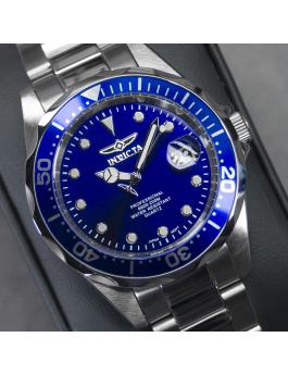 Invicta Pro Diver 17048 Reloj de Hombre - Movimiento de Cuarzo - Acero Inoxidable con Esfera Azul - 37 mm