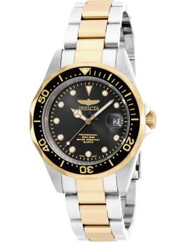 Invicta Pro Diver 17049 Montre Homme - Mouvement à Quartz - Acier Inoxydable avec Cadran Noir - 37 mm