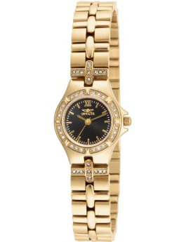 Invicta Wildflower 17065 Relógio Feminino - Movimento de Quartzo - Aço Inoxidável com Mostrador Preto - 21 mm
