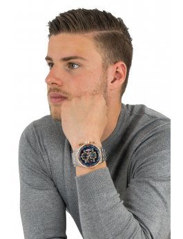 Invicta Aviator 17203 Reloj de Hombre - Movimiento de Cuarzo - Acero Inoxidable con Esfera Azul - 47 mm