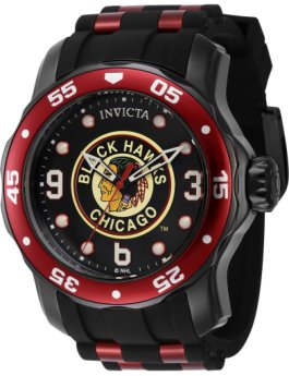 Invicta NHL - Chicago Blackhawks 42645 Quartz Herenhorloge - 48mm