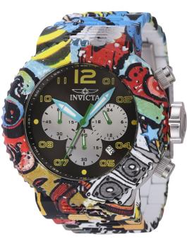 Invicta Pro Diver 43233 Herren Uhr - Quartz Bewegung - Edelstahl mit Schwarzem Zifferblatt - 52 mm