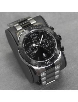 Invicta Specialty 40606 Reloj de Hombre - Movimiento de Cuarzo - Acero Inoxidable con Esfera Negra - 50 mm