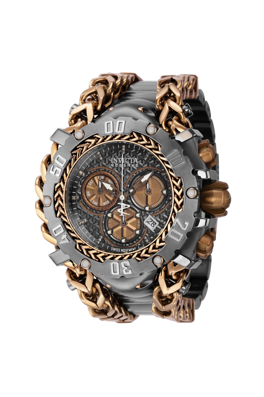 Invicta Gladiator 43305 Men's Quartz Watch - 58mm - With 29 diamonds