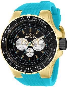 Invicta Aviator 39316 Reloj de Hombre - Movimiento de Cuarzo - Acero Inoxidable con Esfera Negra - 50 mm