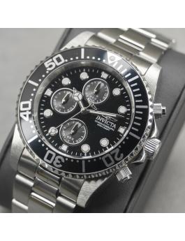 Invicta Pro Diver 1768 Montre Homme - Mouvement Quartz - Acier Inoxydable avec Cadran Noir - 43 mm