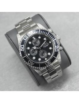 Invicta Pro Diver 1768 Montre Homme - Mouvement Quartz - Acier Inoxydable avec Cadran Noir - 43 mm