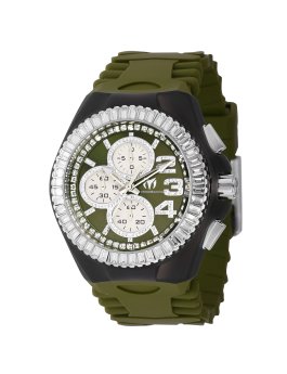 TechnoMarine Cruise TM-121183 Reloj de Hombre - Movimiento de Cuarzo - Acero Inoxidable con Esfera Verde - 45 mm