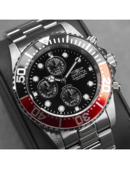 Invicta Pro Diver 1770 Reloj para Hombre - Movimiento de Cuarzo - Acero Inoxidable con Esfera Negra - 43 mm