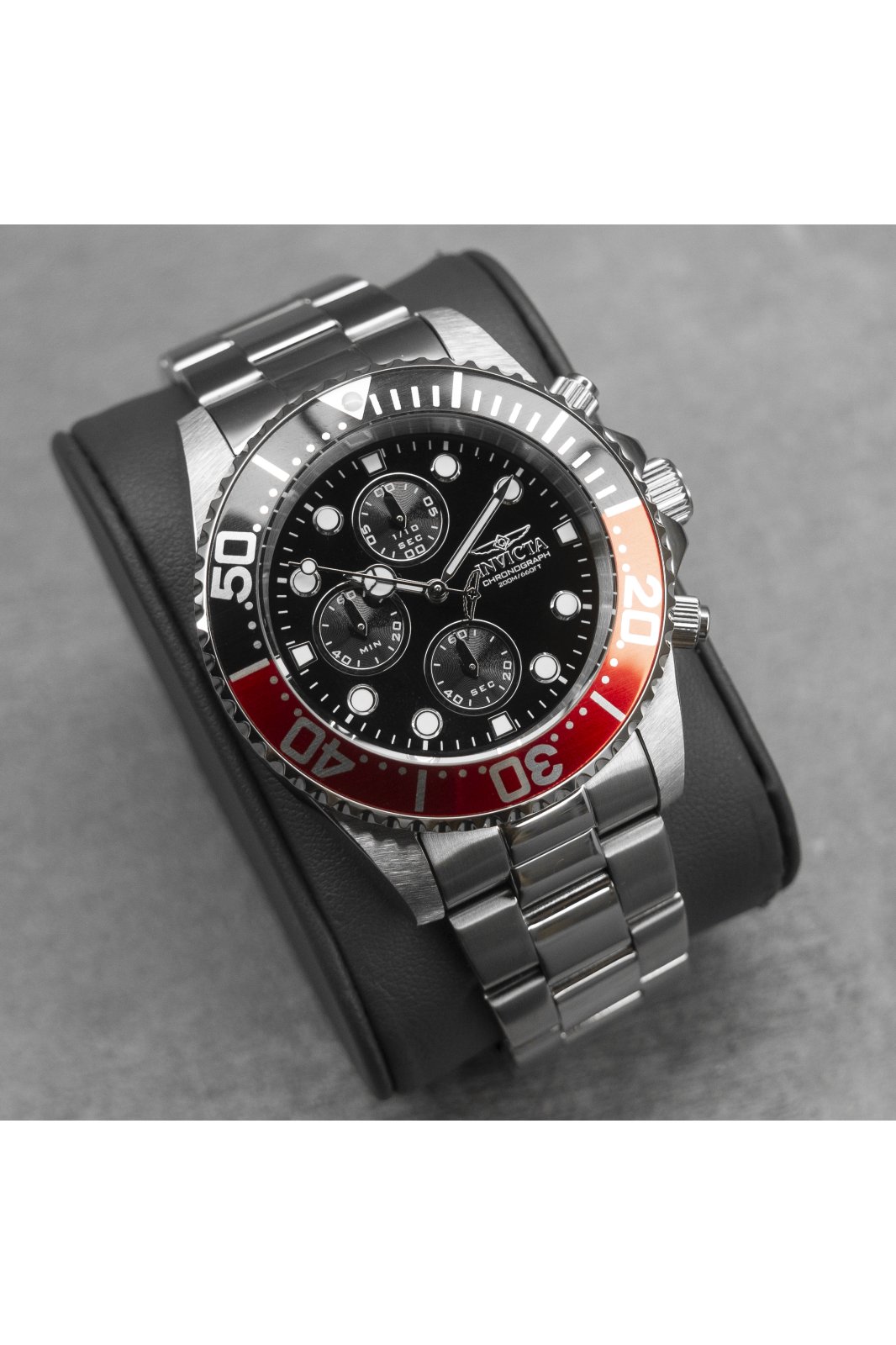 Invicta Pro Diver 1770 Reloj para Hombre - Movimiento de Cuarzo - Acero Inoxidable con Esfera Negra - 43 mm