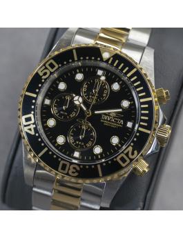 Invicta Pro Diver 1772 Relógio Masculino - Movimento de Quartzo - Aço Inoxidável com Mostrador Preto - 43 mm