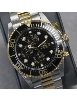 Invicta Pro Diver 1772 Relógio Masculino - Movimento de Quartzo - Aço Inoxidável com Mostrador Preto - 43 mm