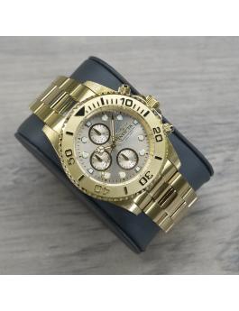 Invicta Pro Diver 1774 Reloj para Hombre - Movimiento de Cuarzo - Acero Inoxidable con Esfera Dorada - 43 mm