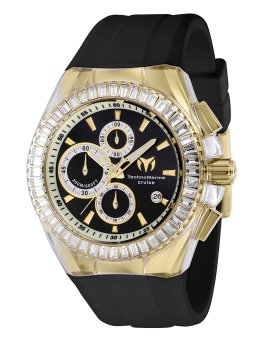 TechnoMarine Cruise TM-121155 Relógio Masculino - Movimento de Quartzo - Aço Inoxidável com Mostrador Preto - 45 mm