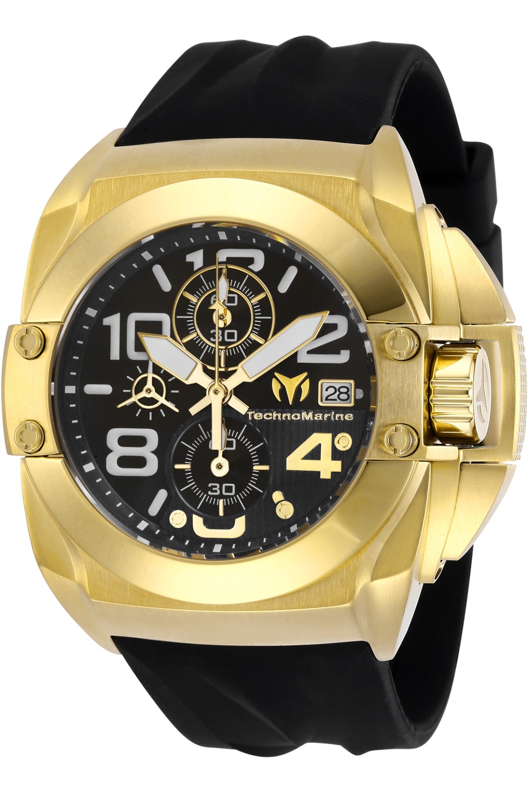 TechnoMarine Reef TM-518003 Relógio Masculino - Movimento de Quartzo - Aço Inoxidável com Mostrador Preto - 45 mm