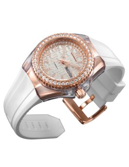 TechnoMarine Cruise TM-121173 Reloj de Mujer - Movimiento de Cuarzo - Acero Inoxidable con Esfera Plateada - 40 mm