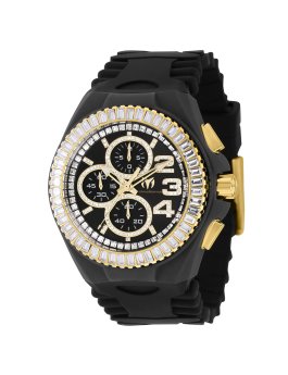 TechnoMarine Cruise TM-121187 Reloj de Hombre - Movimiento de Cuarzo - Acero Inoxidable con Esfera Negra - 45 mm