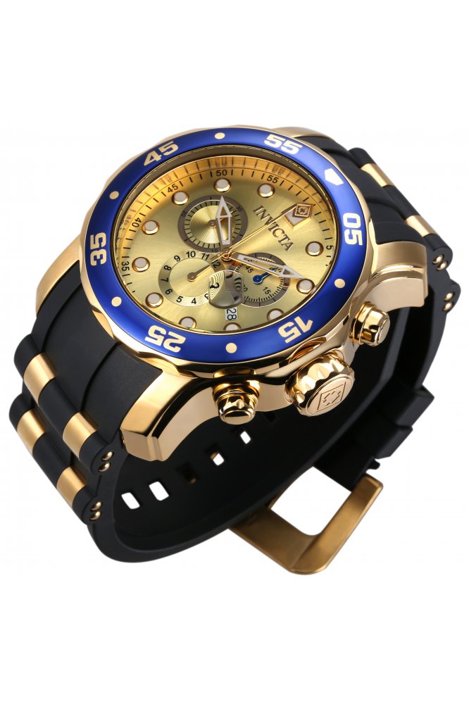Invicta Pro Diver 17881 Men's Watch - Quartz Movement - Stainless Steel with Gold Dial - 48 mm