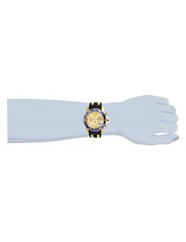 Invicta Pro Diver 17881 Men's Watch - Quartz Movement - Stainless Steel with Gold Dial - 48 mm