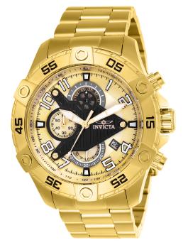 Invicta S1 Rally 26098 Orologio da Uomo - Movimento al Quarzo - Acciaio Inossidabile con Quadrante Dorato - 48 mm