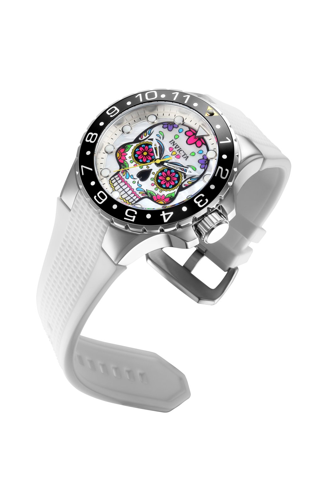 Invicta Aviator 36853 Men's Watch - Quartz Movement - Stainless Steel with White Dial - 50 mm
