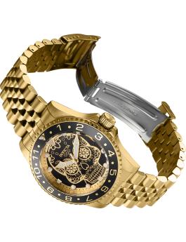 Invicta Pro Diver 36860 Herrenuhr - Quarzwerk - Edelstahl mit schwarzem Zifferblatt - 40 mm