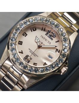 Invicta Pro Diver 37698 Reloj de Mujer - Movimiento de Cuarzo - Acero Inoxidable con Esfera de Oro Rosa - 38 mm