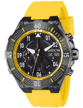Invicta Aviator 39899 Men's Watch - Quartz Movement - Stainless Steel with Black Dial - 50 mm