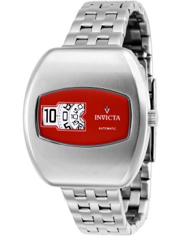 Invicta Vintage 39975 Uhr - Automatisches Uhrwerk - Edelstahl mit rotem Zifferblatt - 38 mm