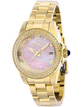 Invicta Angel 41551 Dameklokke - Quartz-urverk - Rustfritt stål med rosa urskive - 34 mm