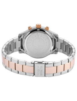Invicta Angel 19220 Reloj de Mujer - Movimiento de Cuarzo - Acero Inoxidable con Esfera Plateada - 38 mm