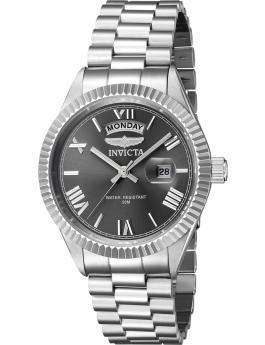 Invicta Specialty 43937 Herrenarmbanduhr - Quarzwerk - Edelstahl mit Grauem Zifferblatt - 40 mm