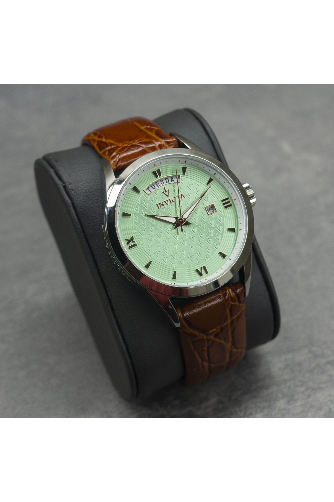 Invicta Vintage 44259 Watch - Quartz Movement - Stainless Steel with Green Dial - 40 mm