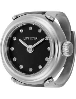 Invicta Mini 44481 Relógio Feminino - Movimento de Quartzo - Aço Inoxidável com Mostrador Preto - 17 mm