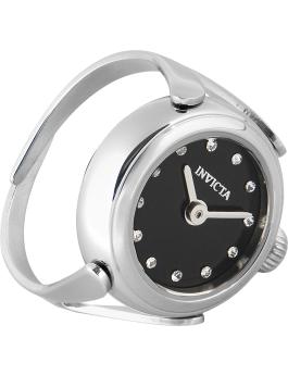 Invicta Mini 44481 Relógio Feminino - Movimento de Quartzo - Aço Inoxidável com Mostrador Preto - 17 mm