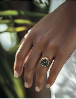 Invicta Mini - Ring 44482 Reloj de Mujer - Movimiento de Cuarzo - Acero Inoxidable con Esfera Negra - 17 mm