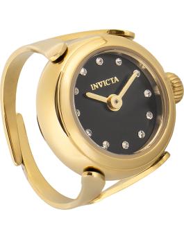 Invicta Mini - Ring 44482 Reloj de Mujer - Movimiento de Cuarzo - Acero Inoxidable con Esfera Negra - 17 mm