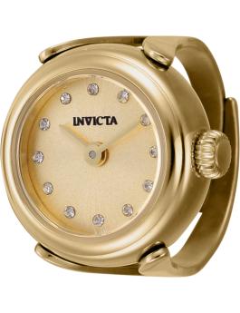 Invicta Mini 44483 Relógio Feminino - Movimento de Quartzo - Aço Inoxidável com Mostrador Dourado - 17 mm