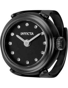 Invicta Mini 44484 Relógio Feminino - Movimento de Quartzo - Aço Inoxidável com Mostrador Preto - 17 mm