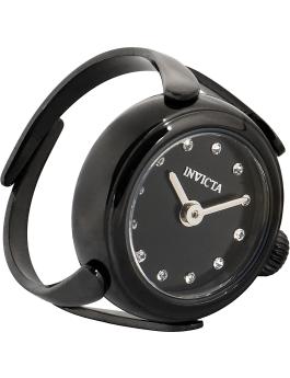 Invicta Mini 44484 Reloj de Mujer - Movimiento de Cuarzo - Acero Inoxidable con Esfera Negra - 17 mm