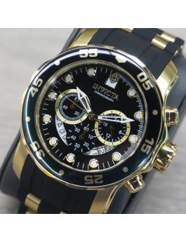 Invicta Pro Diver 44522 Reloj de Hombre - Movimiento de Cuarzo - Acero Inoxidable con Esfera Negra - 48 mm