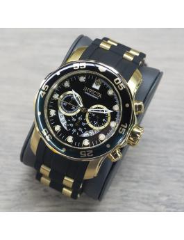 Invicta Pro Diver 44522 Reloj de Hombre - Movimiento de Cuarzo - Acero Inoxidable con Esfera Negra - 48 mm