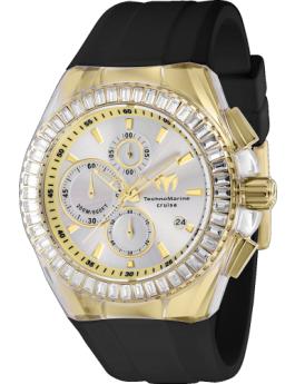 TechnoMarine Cruise TM-121156 Relógio Masculino - Movimento Quartz - Aço Inoxidável com Mostrador Prateado - 45 mm