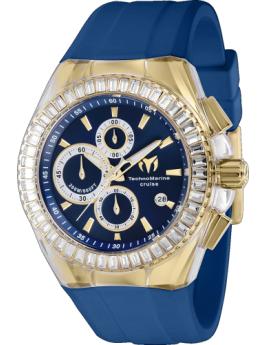 TechnoMarine Cruise TM-121158 Reloj de Hombre - Movimiento de Cuarzo - Acero Inoxidable con Esfera Azul - 45 mm