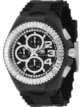 TechnoMarine Cruise TM-121180 Relógio Masculino - Movimento Quartz - Aço Inoxidável com Mostrador Preto - 45 mm