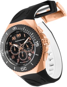 TechnoMarine Manta TM-220007 Men's Watch - Quartz Movement - Stainless Steel with Black Dial - 48 mm