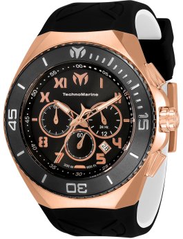 TechnoMarine Manta TM-220007 Men's Watch - Quartz Movement - Stainless Steel with Black Dial - 48 mm