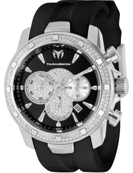 TechnoMarine UF6 TM-621009 Reloj de Hombre - Movimiento de Cuarzo - Acero Inoxidable con Esfera Negra - 45 mm